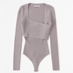 Abercrombie & Fitch LuxeLoft Ribbed Wrap Bodysuit